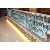 Transparent Glass Bakery Display Counter