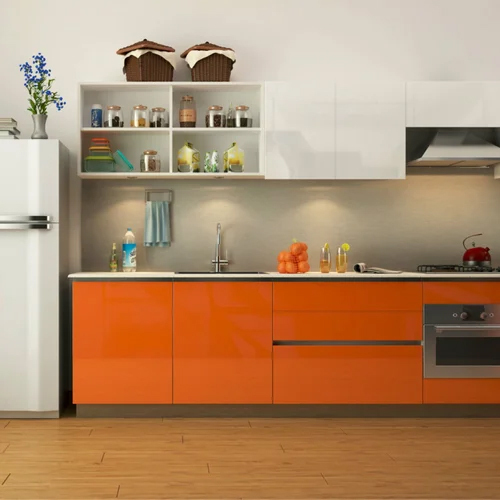 Wooden Straight Modular Kitchen