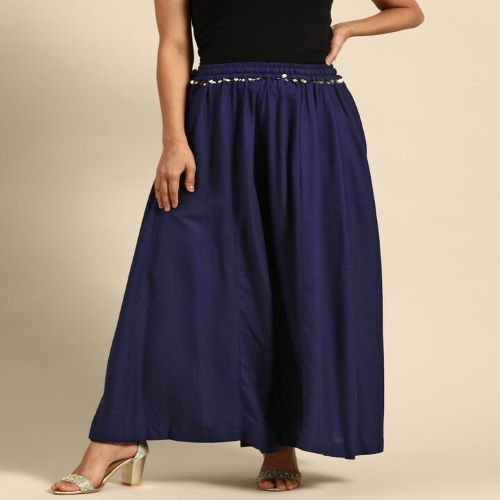 Ladies Palazzo - Lightweight Cotton Blend, Flowy Wide Leg Design for Comfort