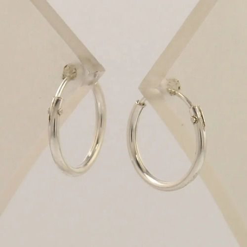 925 Sterling Silver Thick Round And Cute Small Hoop Round Earrings Gender: Women