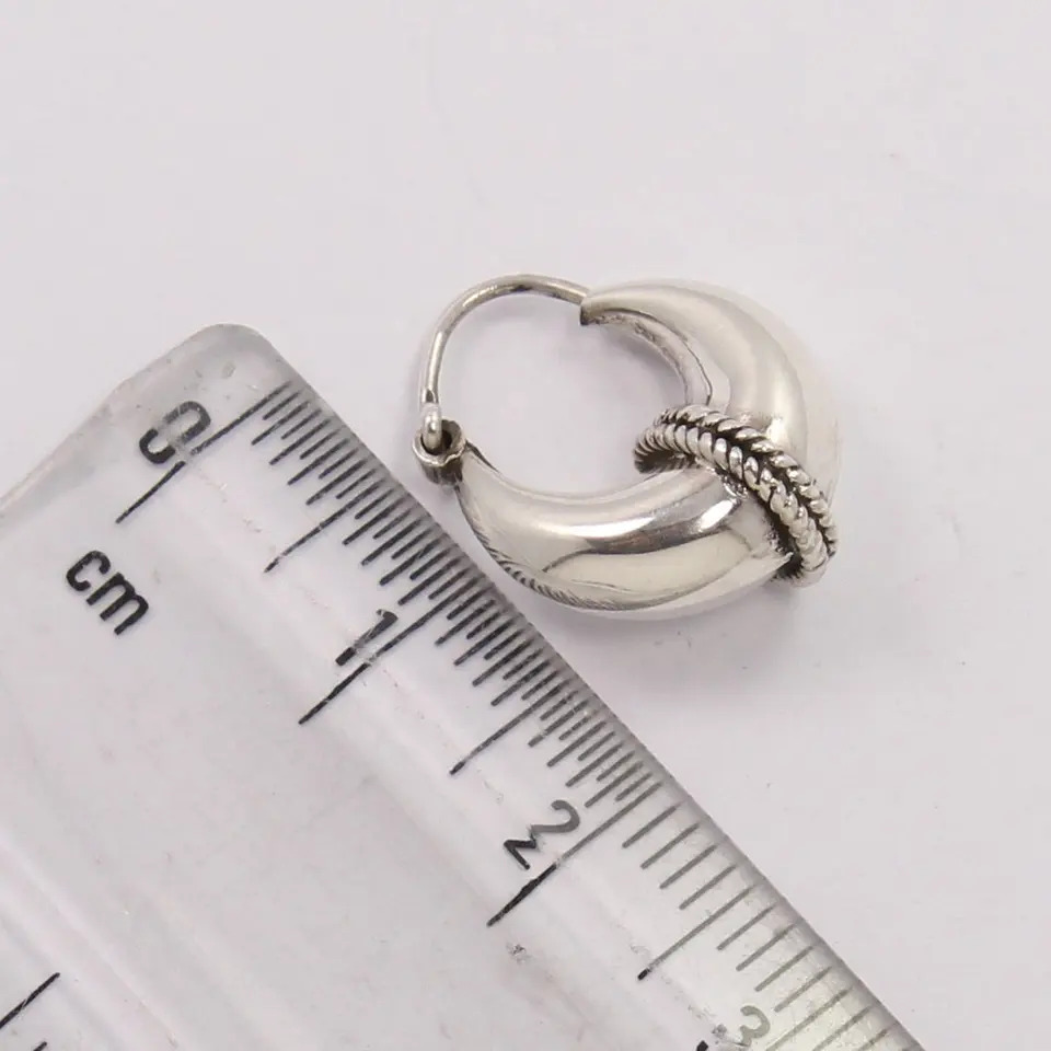 925 Sterling Silver Attractive Handmade Small Hoop Earrings From Jewelry