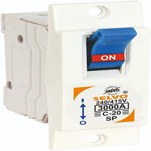 Selvo C-20A Single Pole Flush Mounted (Screw Mounted) Mini MCB (Pack Of 2)