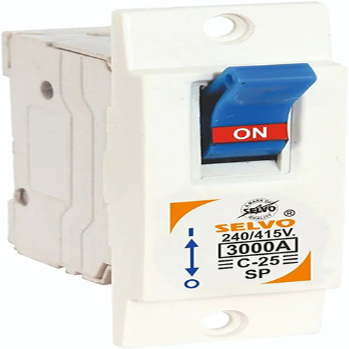 Selvo C-25A Single Pole Flush Mounted (Screw Mounted) Mini MCB (Pack of 2 )