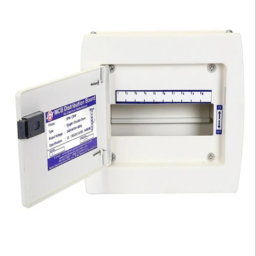 White Selvo 10 Way Spn Double Door Distribution Board at Best Price in