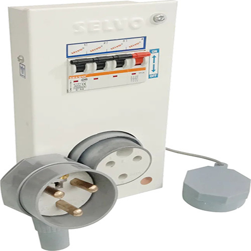 SELVO 30 Amps TPN Distribution Board with Three Pin Metal Clad Industrial Plug and Socket