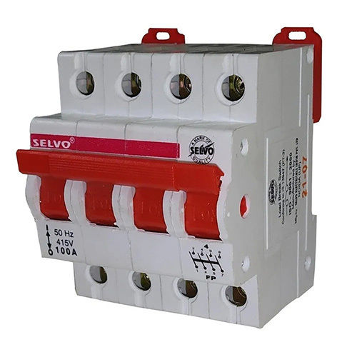 White Selvo 100A Four Pole Isolator