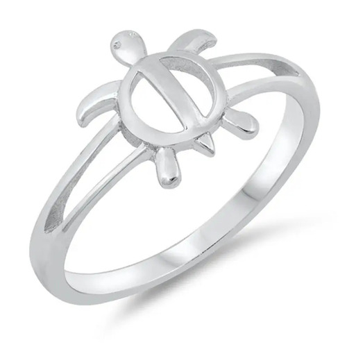 925 Sterling Silver Attractive Handcrafted Sea Turtle Plain Silver Ring