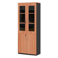 Modern Storage Cabinet - Engineered Wood & Steel, 190cm X 80cm X 40cm, Wood Finish With Black Accents | Lockable Multiple Compartments, Minimal Assembly Required