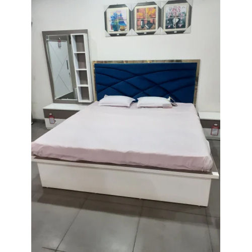 White Hydraulic Wooden Bed