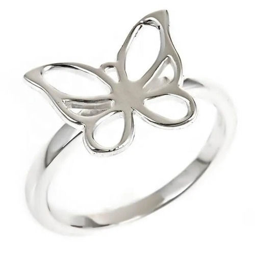 925 Sterling Silver Handmade Silver Butterfly Ring Plain Silver Ring