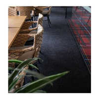 Office Carpet - Polyester, 4 Mtr Width, Red, Square Shape | Easy To Clean, Anti-slip, Modern Design, Plain Pattern