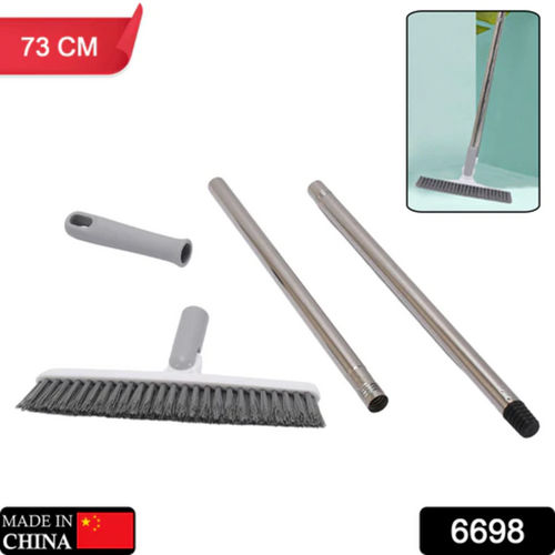 BRUSH CREVICE FLOOR SCRUB BRUSH ROTATABLE BRUSH HEAD BATHTUB CLEAN TOOL LONG HANDLE GROUT SCRUBBER INDOOR KITCHEN PUSH BROOM