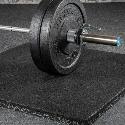 Black Gym Rubber Tiles