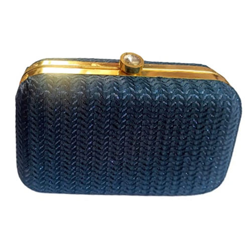 Ladies Shine Blue Clutch Gender: Women