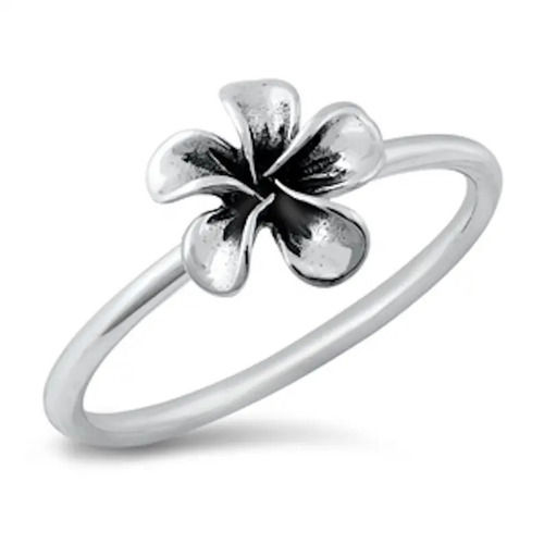 925 Sterling Silver Attractive Handcrafted Flower Plain Silver Ring Gender: Women