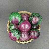 Natural Ruby Zoisite Gemstone Sphere Crystal Ball