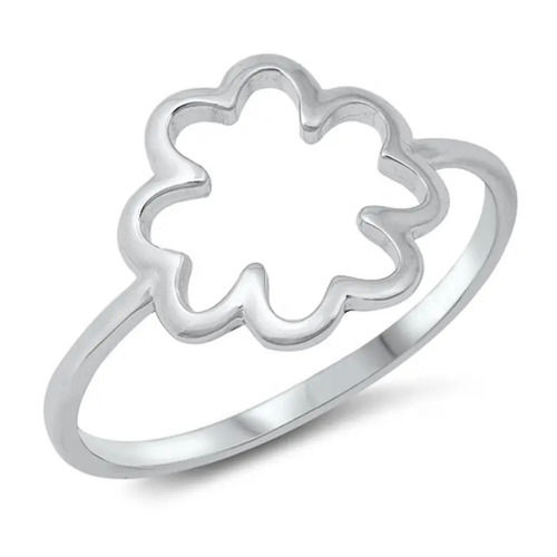 925 Sterling Silver Charming Handcrafted Flower Plain Silver Ring