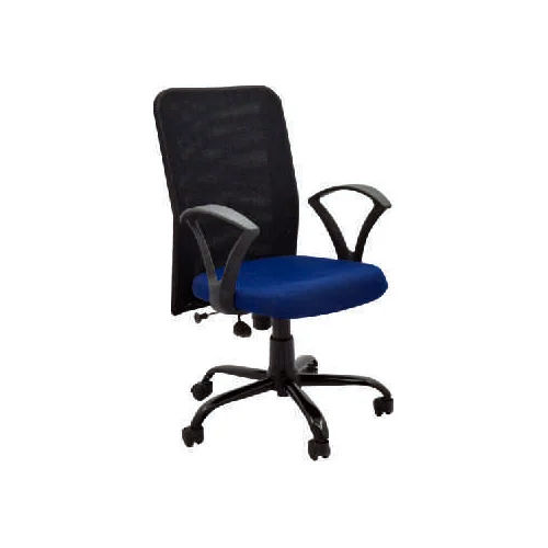 Blue And Black Stainless Steel Executive Chair