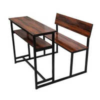 Wooden School Benches With Desk