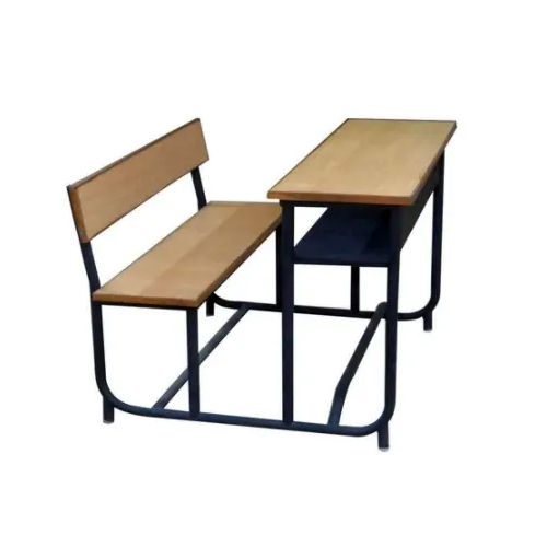 Brown Stainless Steel School Bench