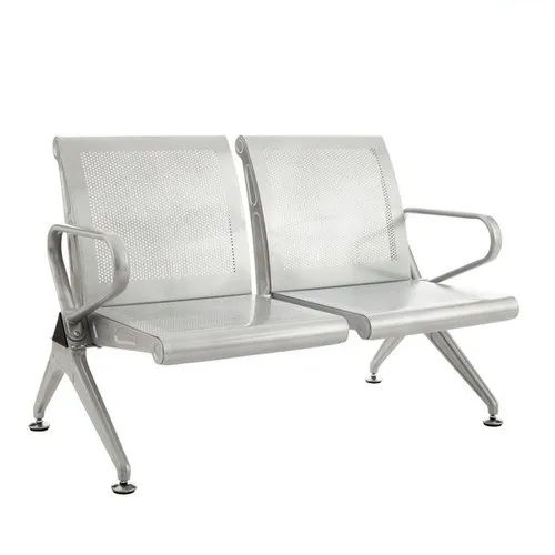 Silver Stainless Steel Hospital Waiting Chair