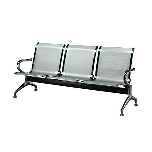 Silver Three Seater Waiting Chair