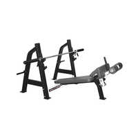 Olympic Decline Bench - Adjustable Design, Manual Operation | Gain Strength, Tone Up Muscle, Ideal for Shoulder Exercises, Commercial Grade, Sleek Black Finish