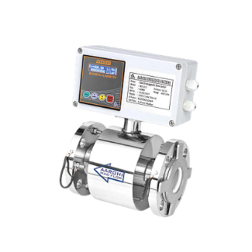 Silver Electromagnetic Flowmeter With Integral