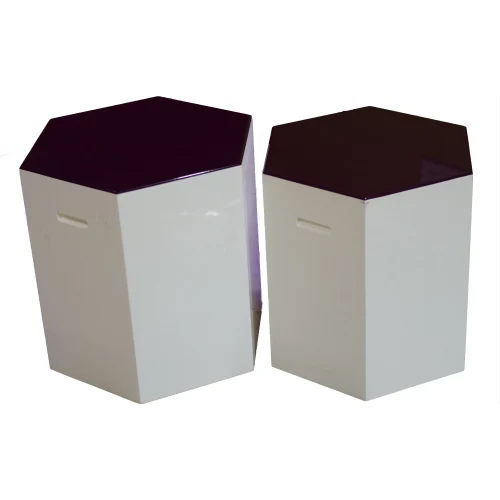 Mod-bit Pulcro Black And White Hexagonal Stools