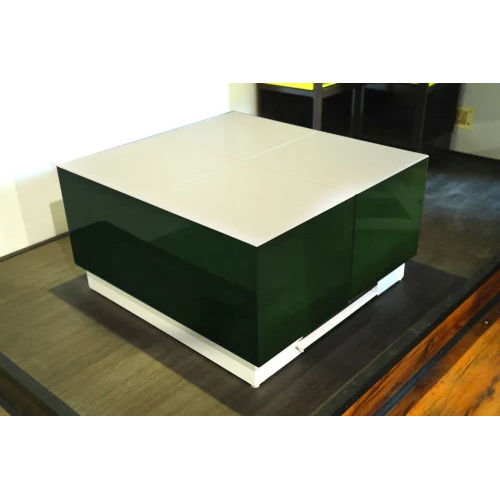PU Cryno Dark Green And White Center Table