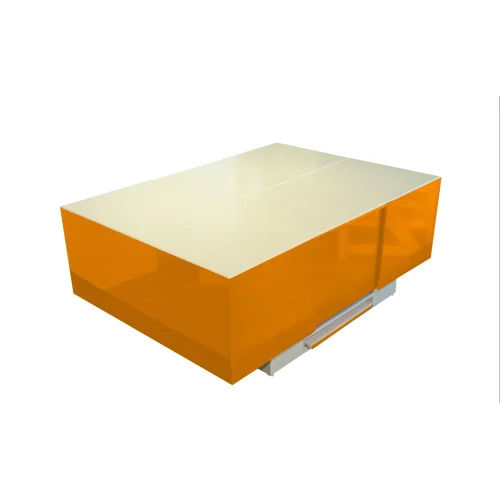 PU Cryno Yellow and White Center Table