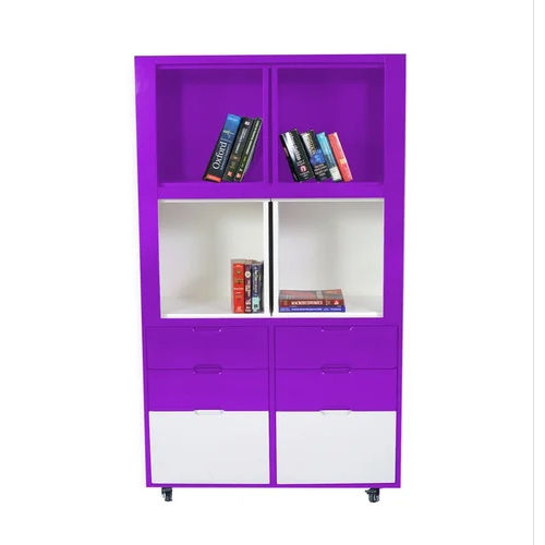 Purple And White Extendable Moving Cabinet