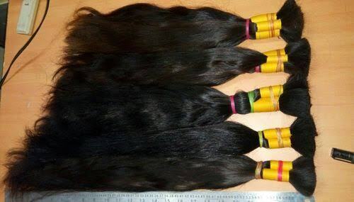 Natural Black Colour Raw Bulk Hair