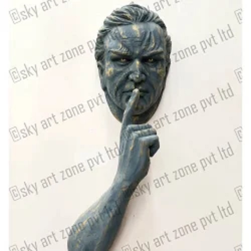 Wall Decoration Metallic/Men Fiberglass Matteo Pugliese Sculpture
