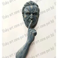 Wall Decoration Metallic/Men Fiberglass Matteo Pugliese Sculpture