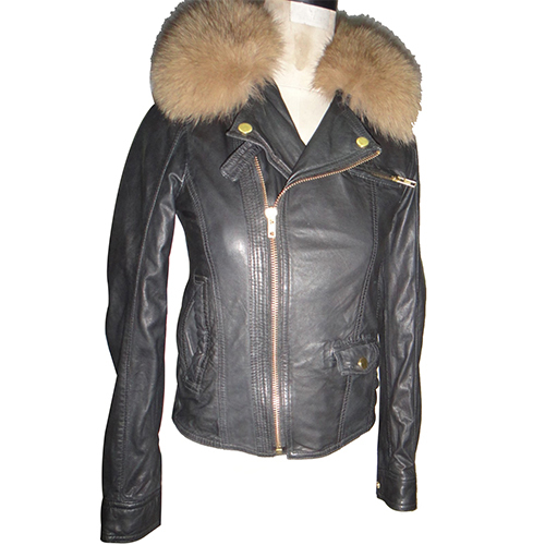 Stylish Black Leather Women Jacket