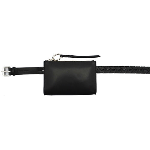 Black Leather Belt Pouch