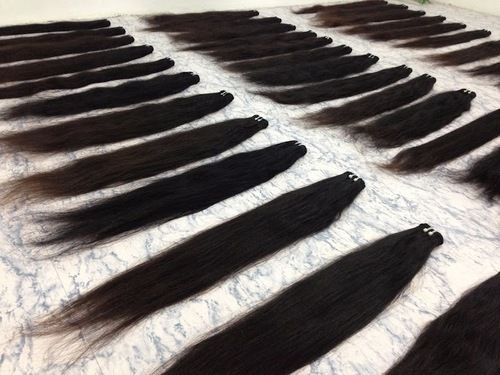 Natural Black Colour Remy Machine Weft Hair