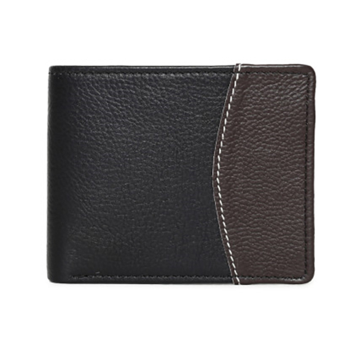 Black Brown Leather Mens Wallet
