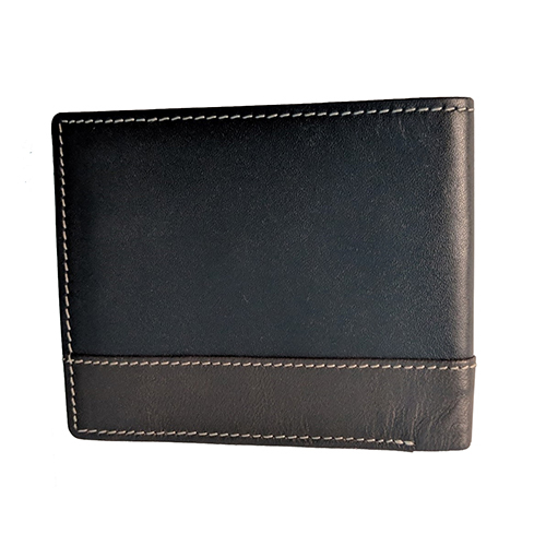 Black Brown Mens Leather Wallet