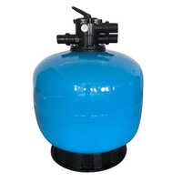 Swimming Pool Filtration Plant - Fiber Glass, Round Shape | High Efficiency, Blue Color, Commercial Application, 1 Year Warranty