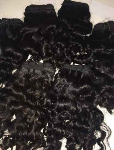 Natural Black Colour Premium Curly Hair Extensions