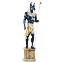 Black and Golden Fiberglass Dwarpal Statue