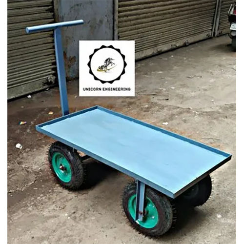 Blue Turn Table Platform Trolley