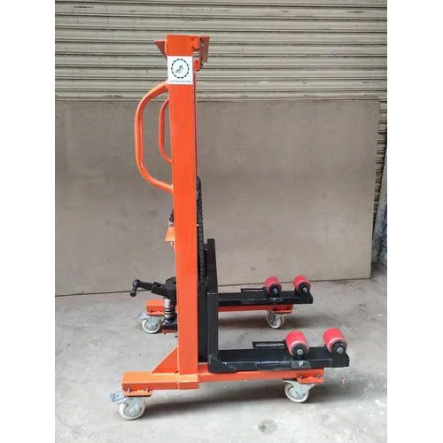 Orange And Black Steel Hydraulic Drum Lifter Cum Tilter