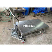 Stainless Steel Scissor Lift Table - Color: Silver