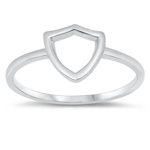 925 Sterling Silver Handmade Shield Ring Plain Silver Ring