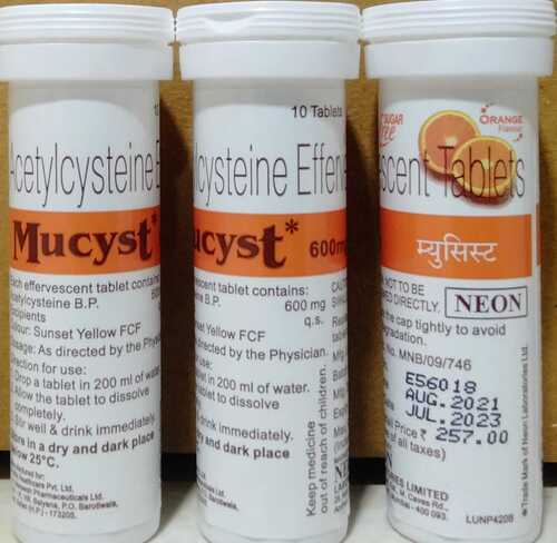 Tablets Mucyst Acetylcysteine 600mg Tab