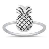 925 Sterling Silver Handmade Pineapple Ring Indian Plain Silver Rings