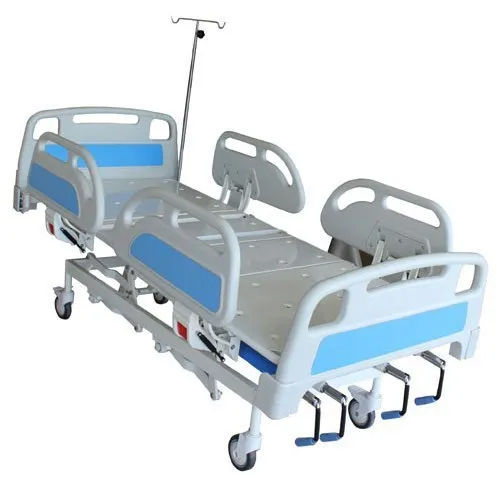 White 5 Function Manual Icu Bed